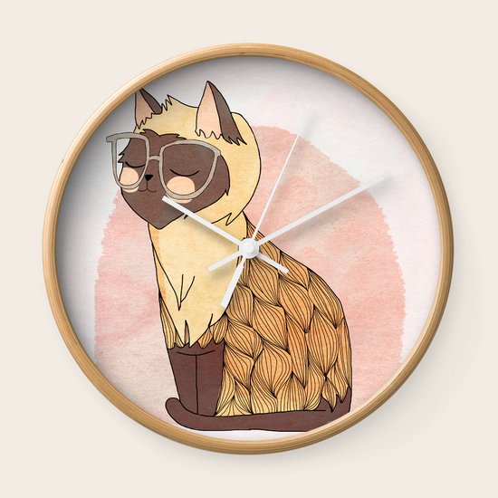Hip Cat Wall Clock