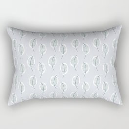 Leaf-White and Grey Rectangular Pillow