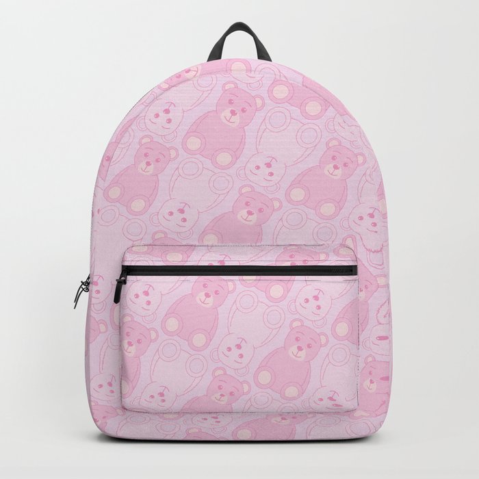 Pink Teddy Bear Pattern Backpack