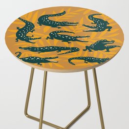 Alligator Collection – Ochre & Teal Side Table