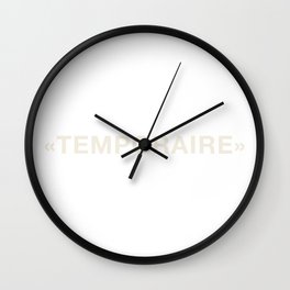 Temporaire Typo Wall Clock