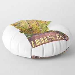 Map of Minnesota | Forest Trail Floor Pillow