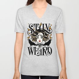 Rose and The Ravens | Stay Weird V Neck T Shirt