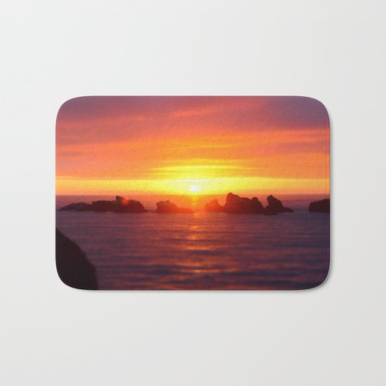 Colorful ocean Bath Mat