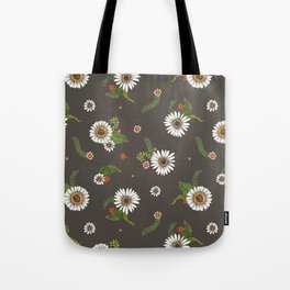 dark daisies Tote Bag