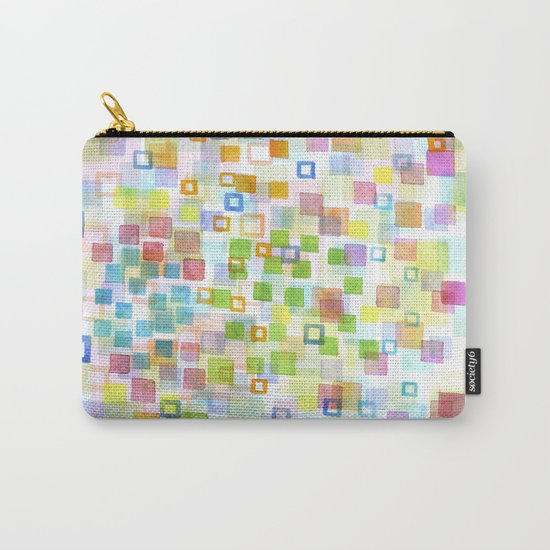 Raining Squares and Frames Carry-All Pouch