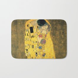 THE KISS - GUSTAV KLIMT Badematte | Famous, Love, Gustavklimt, Happy, Beautiful, Iconic, Klimt, Rainbow, Flowers, Painting 