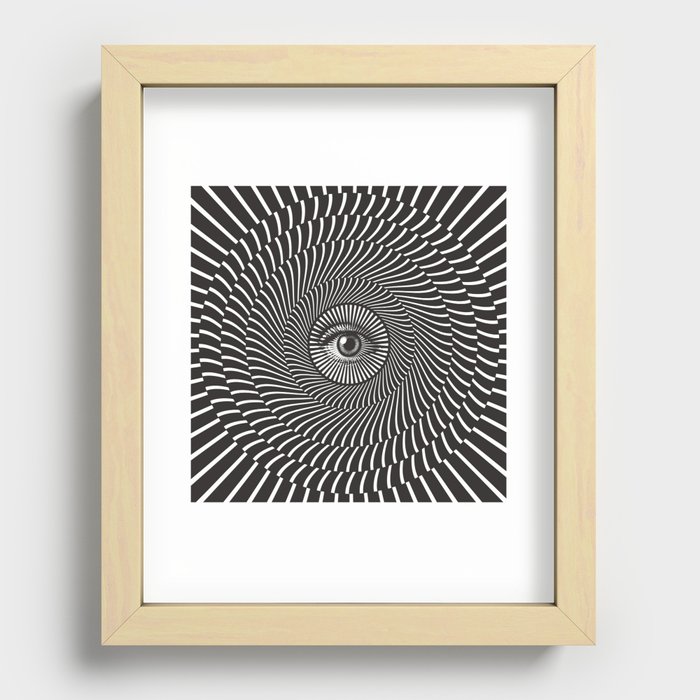 All Seeing Eye - Monochrome Recessed Framed Print