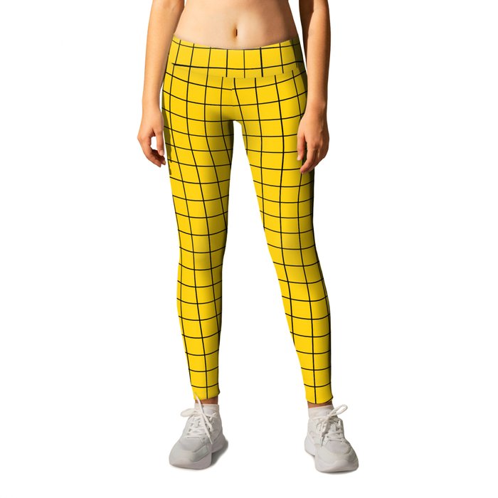 Black And Yellow Yoga Pants