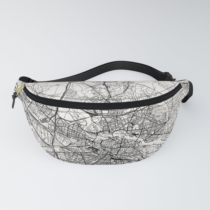 Wroclaw, Poland - Vintage city Map - Wroclove Fanny Pack