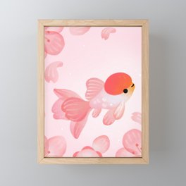 Cherry blossom goldfish Framed Mini Art Print