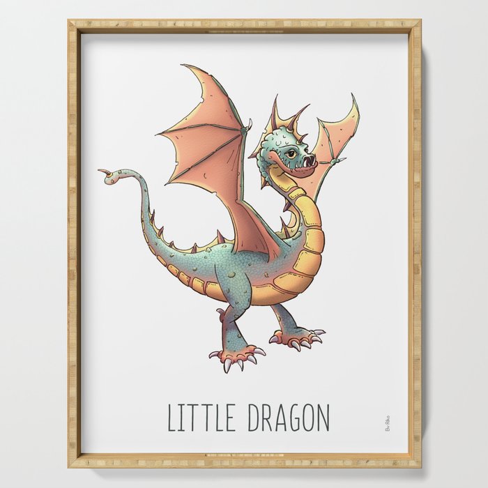 Cute Little Dragon Serving Tray