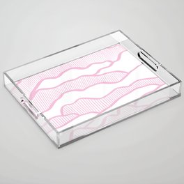 Abstract mountains line 13 Acrylic Tray