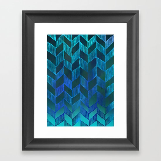 PATTERN {Chevron 013} Framed Art Print