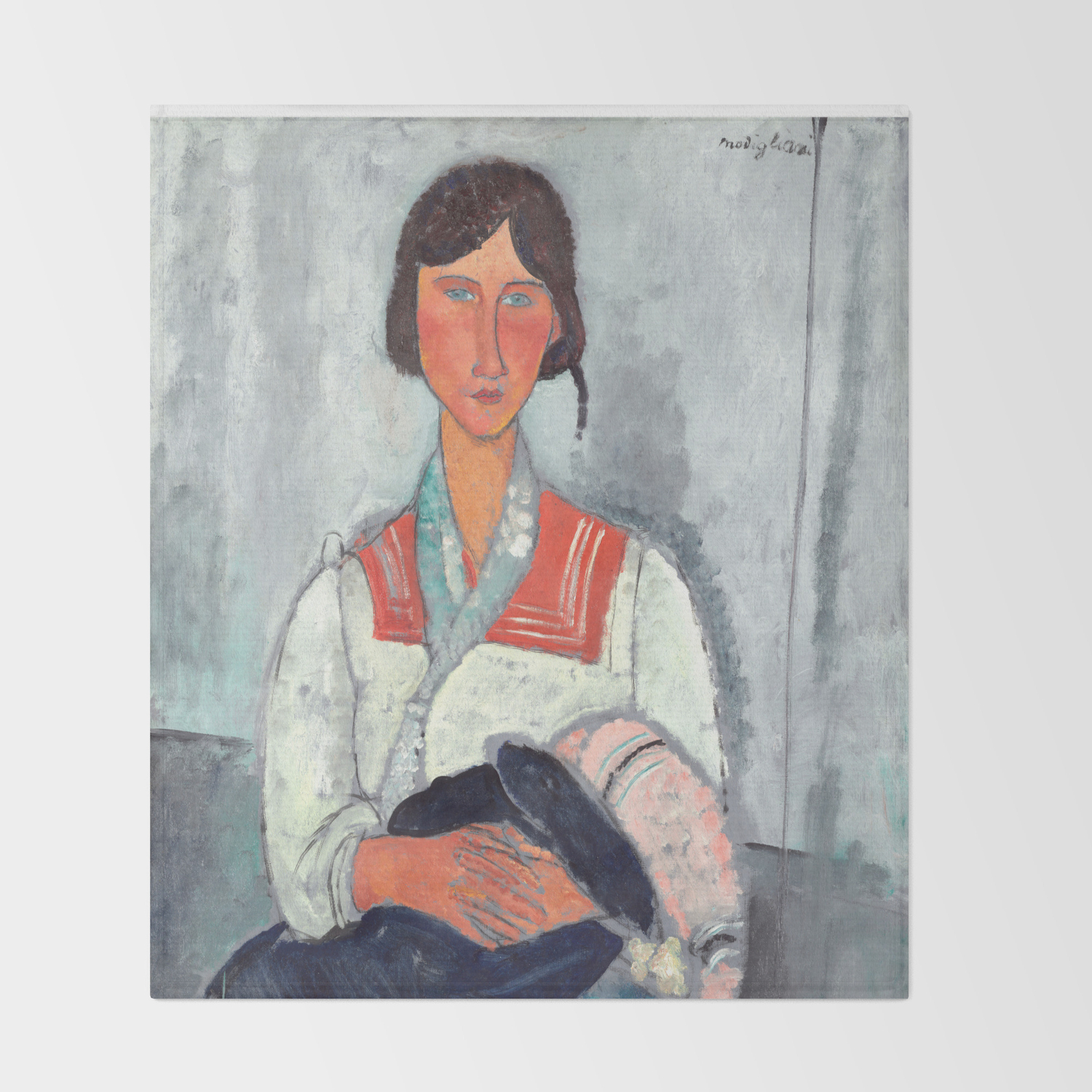 Amedeo Modigliani Gypsy Woman With Baby Throw Blanket By Alexandra Arts Society6