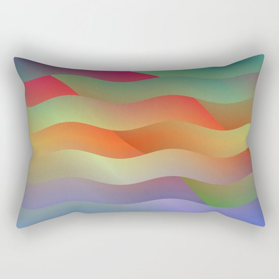 Red Mountain Mist Rectangular Pillow