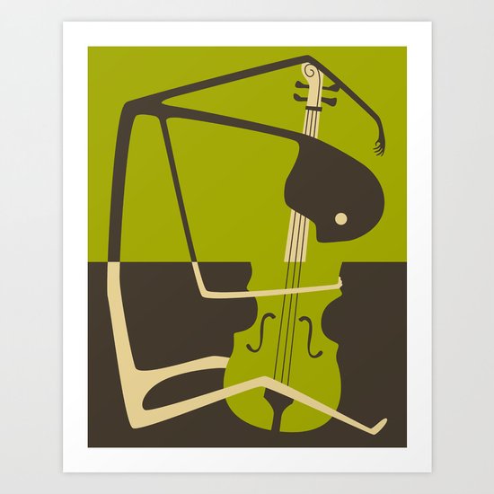 Blues' Cello Art Print
