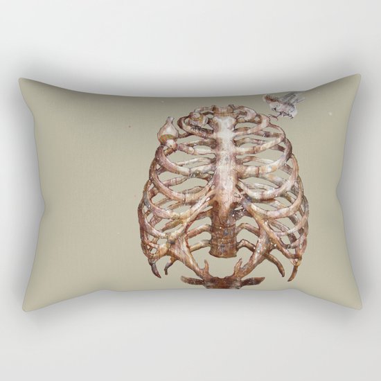 Deer & Ribcage Rectangular Pillow
