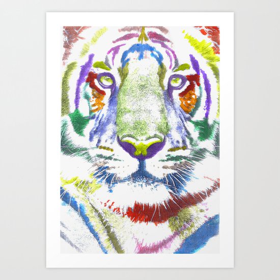 ROAR (tiger color version) Art Print