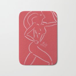 Body Love No. 3 Bath Mat | Bodypositivity, Womanbody, Drawing, Fineart, Gym, Womenconfidence, Art, Pastel, Sensualart, Selflove 