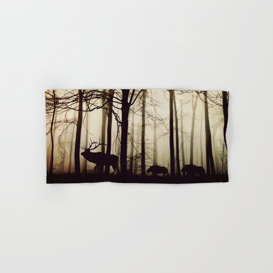 Forest night deer Hand & Bath Towel