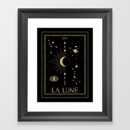 The Moon or La Lune Gold Edition Framed Art Print