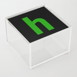 letter H (Green & Black) Acrylic Box