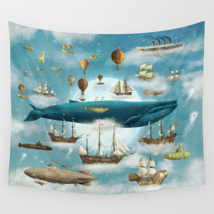 Ocean Meets Sky - Landscape print  Wall Tapestry