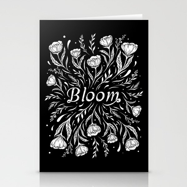 Bloom - Black and White Stationery Cards