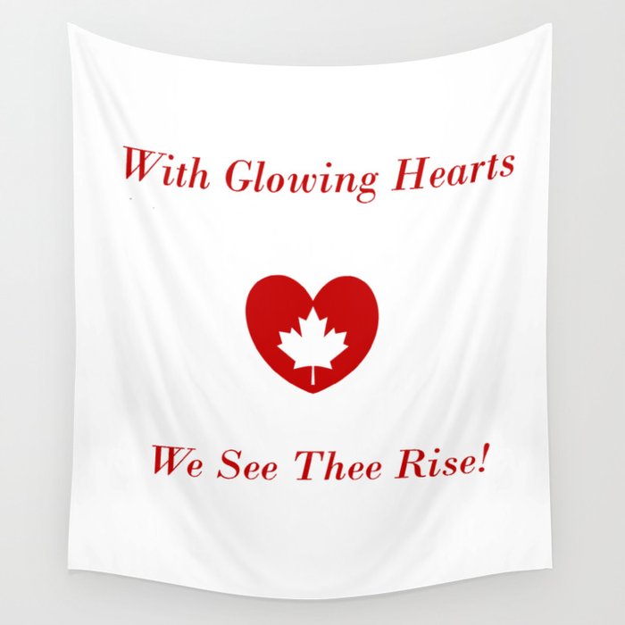 Glowing Hearts Wall Tapestry
