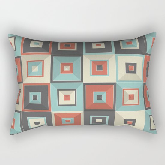 Lost in Squares V Rectangular Pillow