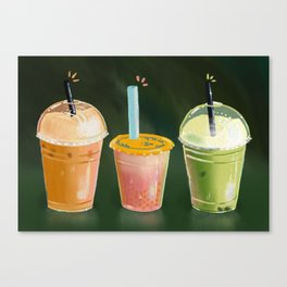 Cute Summer Drinks Canvas Print