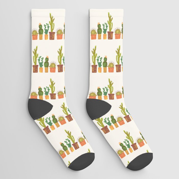 Hedgehog and Cactus (incognito) Socks