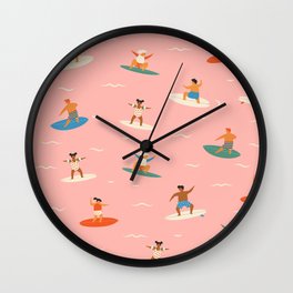 Surf kids Wall Clock