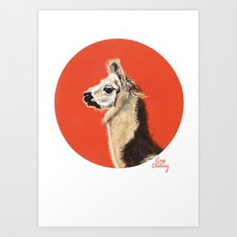 No Drama Llama Art Print