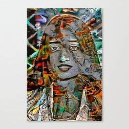 Rusty Girl - Industrial AI-Generated Art Canvas Print