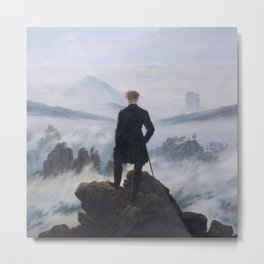 Wanderer above the Sea of Fog - Caspar David Friedrich Metal Print
