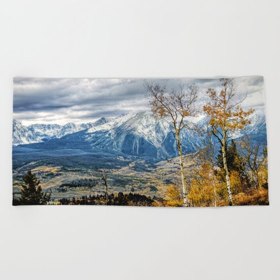 Colorado Autumn Beach Towel