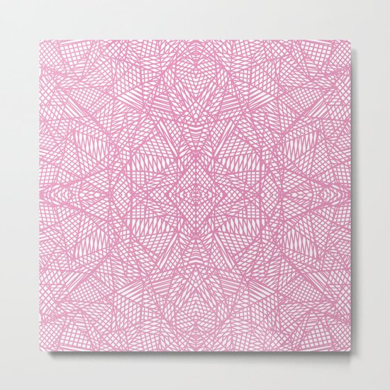 Ab Lace Pink Metal Print