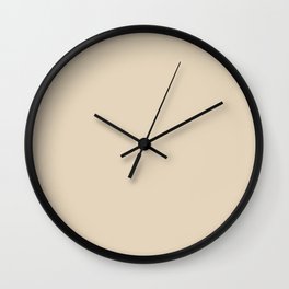 Neutral Beige Solid Color Pairs PPG Alpaca Wool Cream PPG14-19 / Accent Shade / Hue / All One Colour Wall Clock