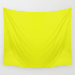 Sour Lemon Yellow Wall Tapestry
