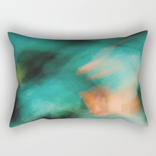 Green and Orange Rectangular Pillow