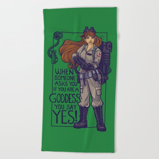 Ghostbuster Goddess Beach Towel