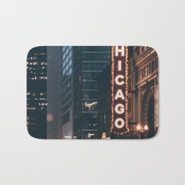 Chicago Street Bath Mat | Citystreet, Popular, Cloudgate, Film, Theatre, Newyorkcity, Color, Chicagosign, Travel, Thebean 