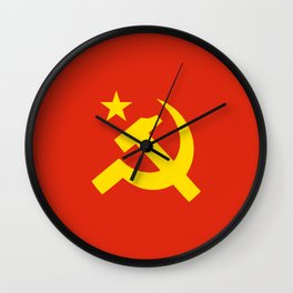 Communist Hammer & Sickle & Star Wall Clock