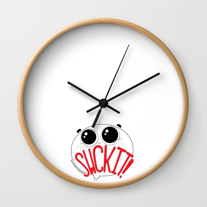 CutiePeas - Suck It! Wall Clock