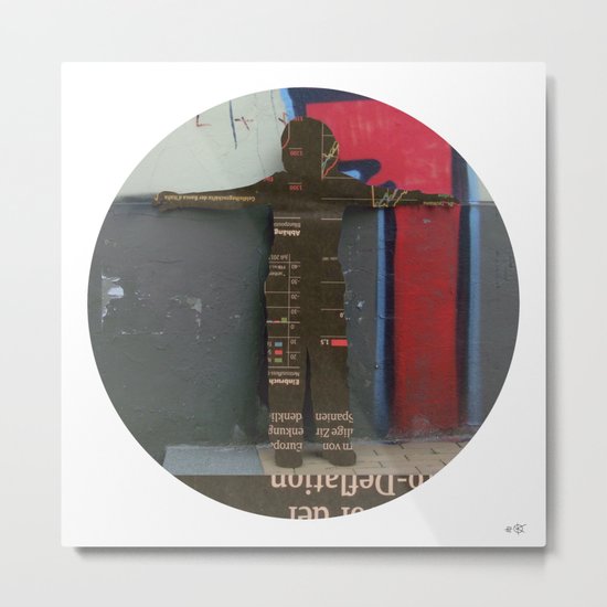 Untitled Boy 1 Collage Metal Print