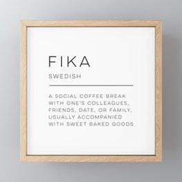 Fika Definition Framed Mini Art Print