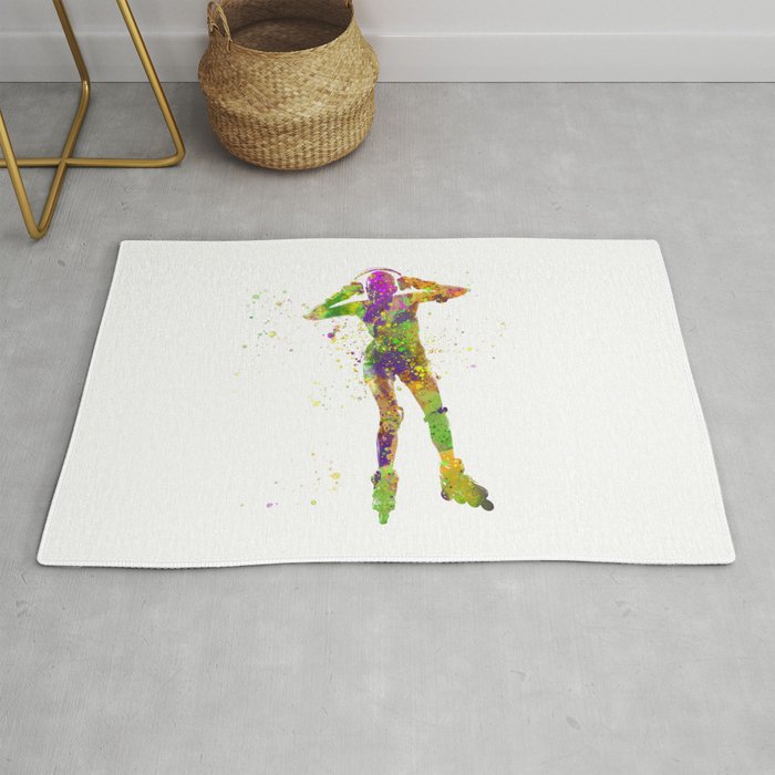 Watercolor Inline Skater Rug