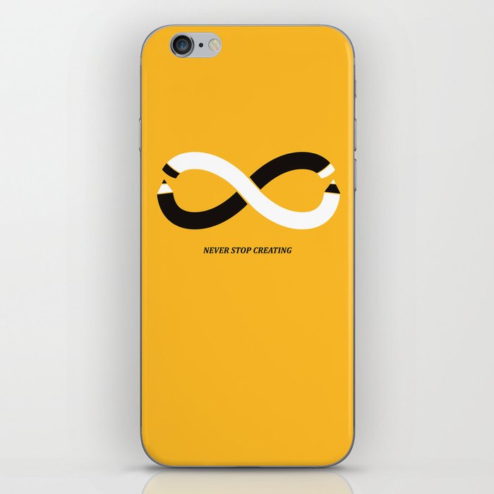 Never stop creating (the infinity pencil) iPhone Skin